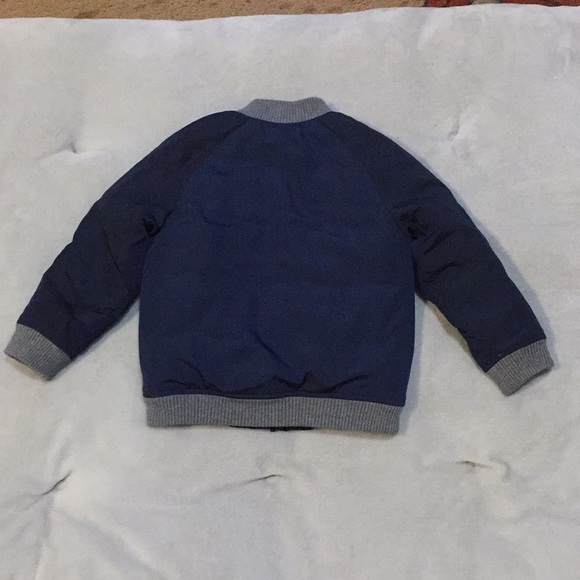 4 yr boys blue padded bomber jacket  EUC - Picture 7 of 11